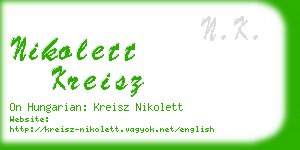 nikolett kreisz business card